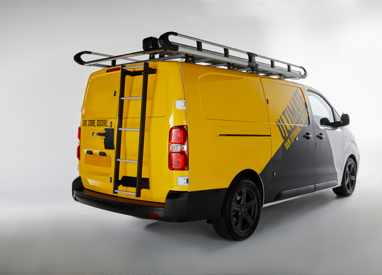 Van Guard exterior rear ladder